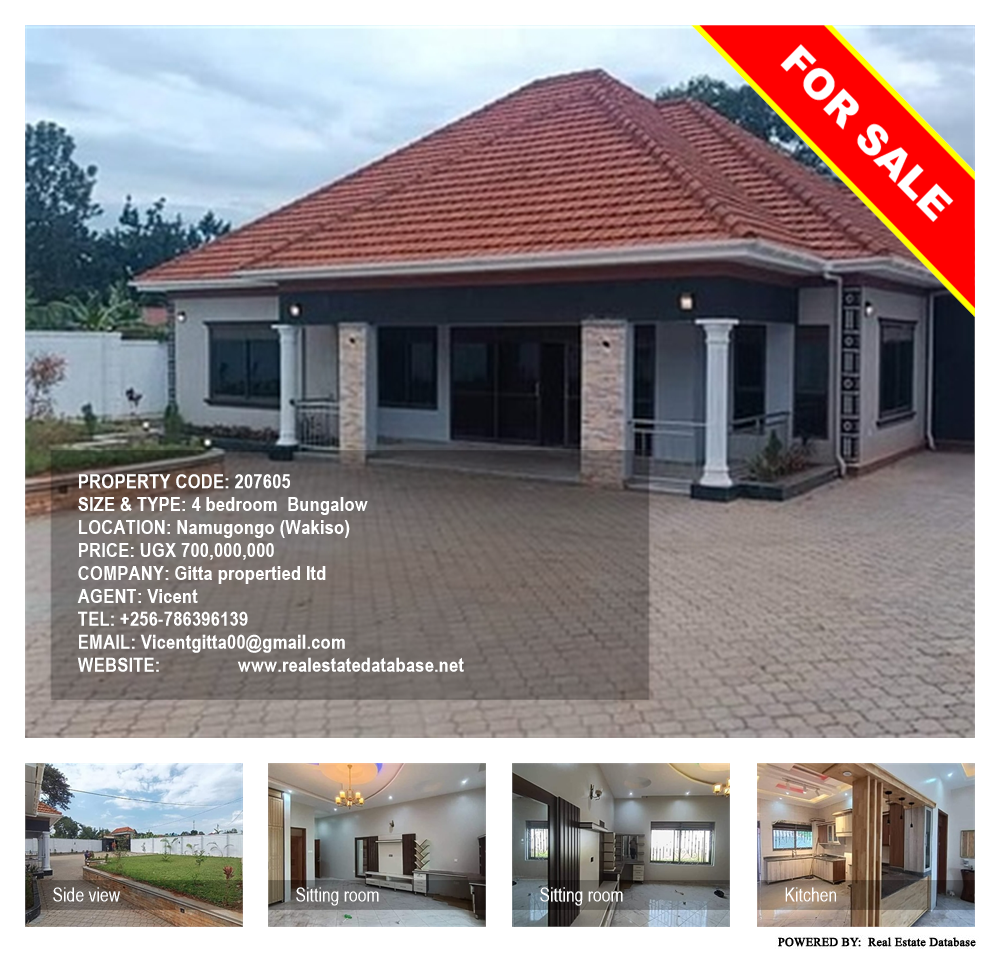 4 bedroom Bungalow  for sale in Namugongo Wakiso Uganda, code: 207605