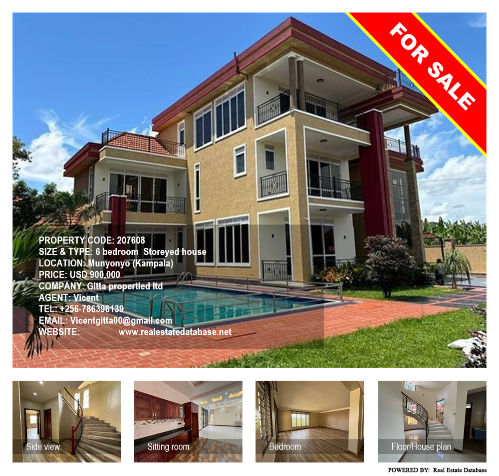 6 bedroom Storeyed house  for sale in Munyonyo Kampala Uganda, code: 207608