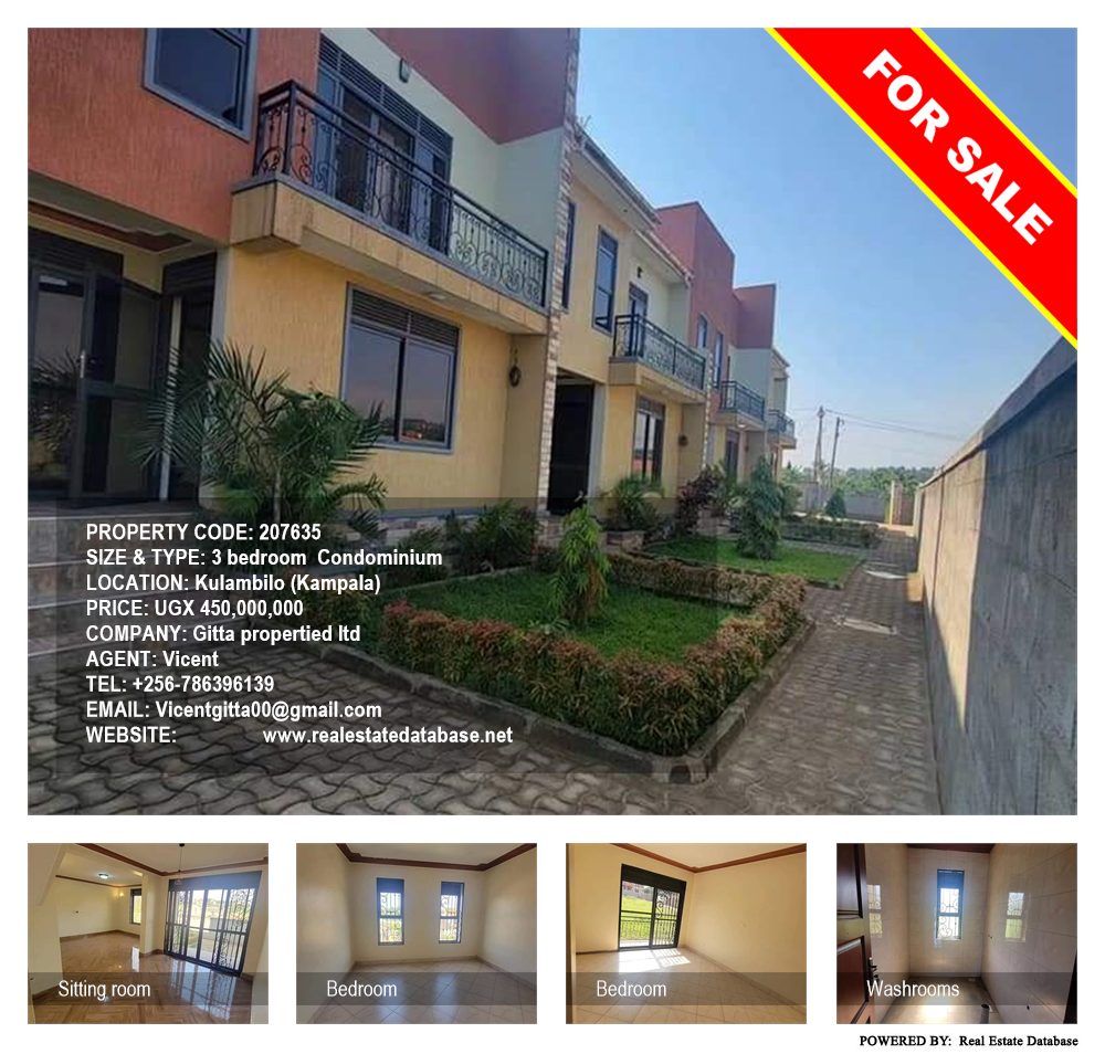 3 bedroom Condominium  for sale in Kulambilo Kampala Uganda, code: 207635