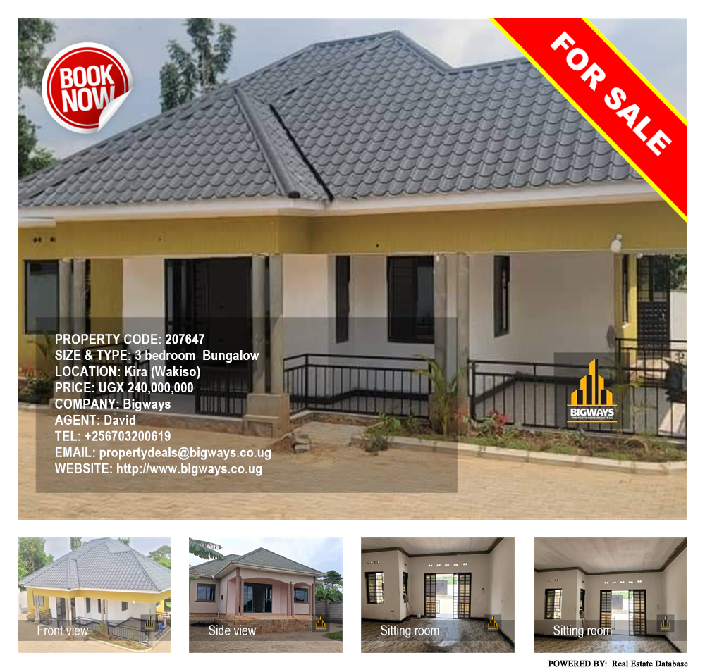 3 bedroom Bungalow  for sale in Kira Wakiso Uganda, code: 207647