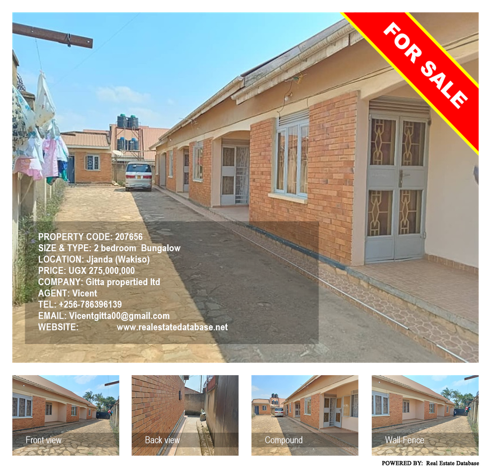 2 bedroom Bungalow  for sale in Jjanda Wakiso Uganda, code: 207656