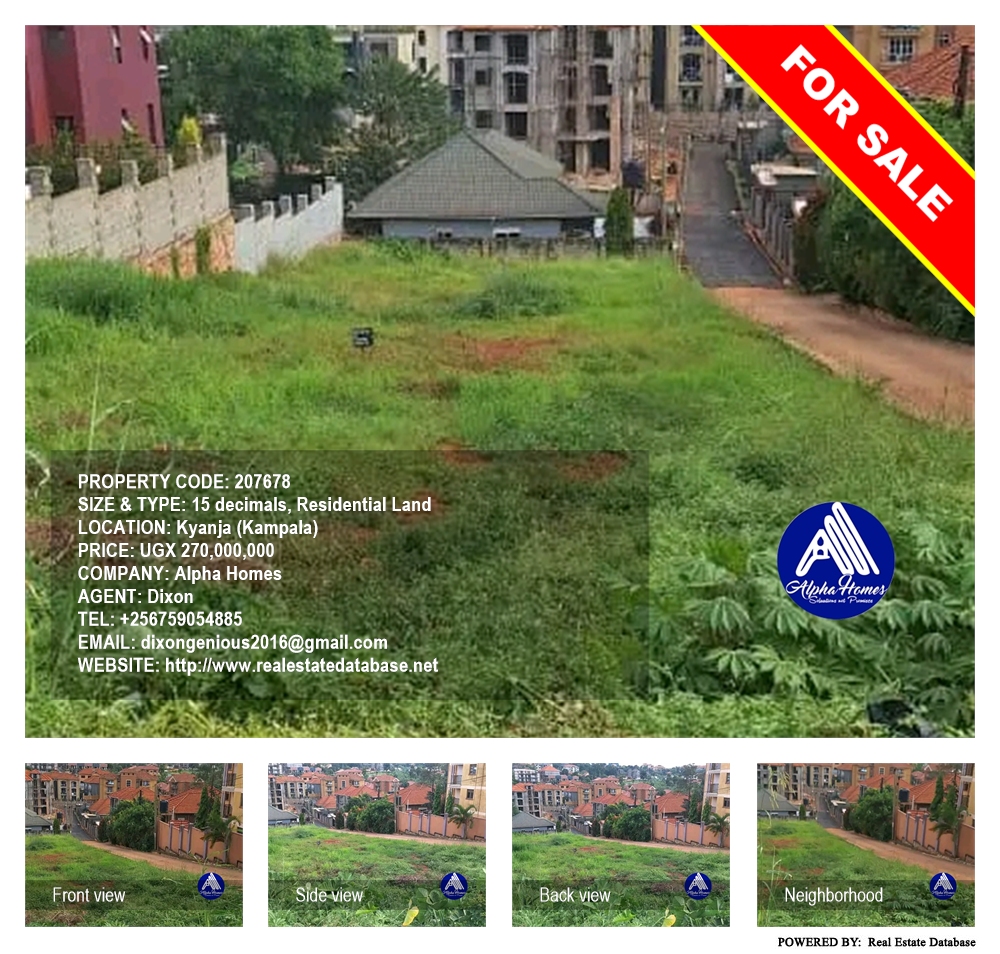 Residential Land  for sale in Kyanja Kampala Uganda, code: 207678