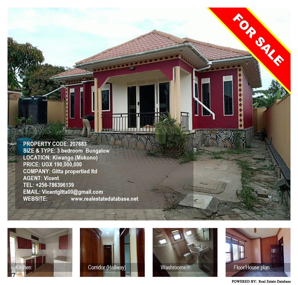 3 bedroom Bungalow  for sale in Kiwango Mukono Uganda, code: 207683