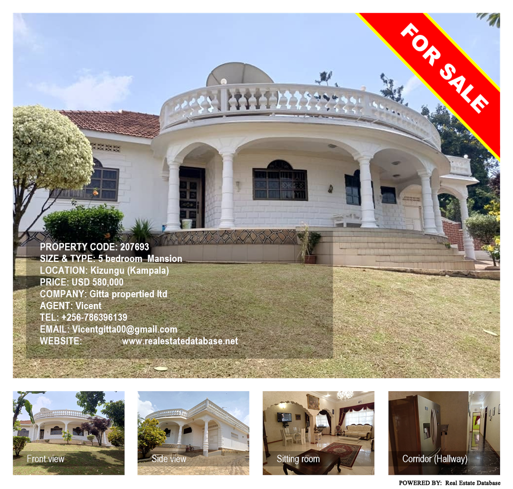 5 bedroom Mansion  for sale in Kizungu Kampala Uganda, code: 207693