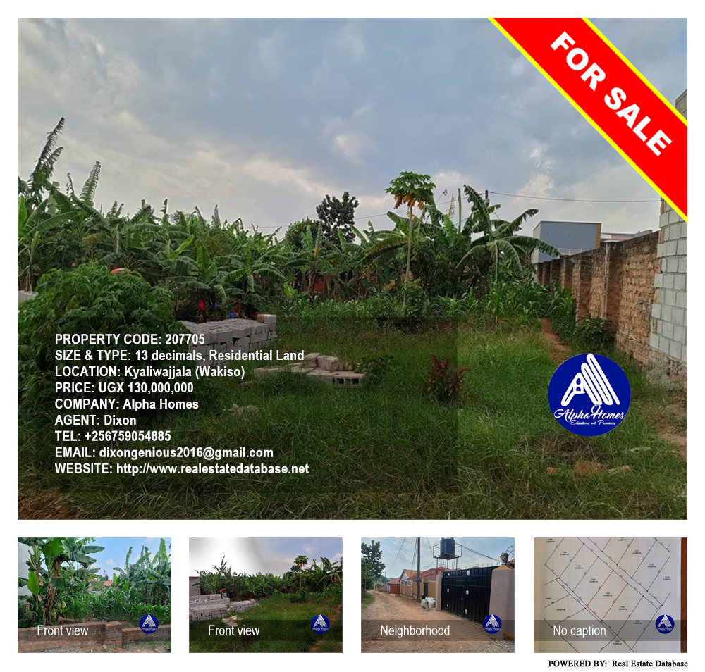 Residential Land  for sale in Kyaliwajjala Wakiso Uganda, code: 207705