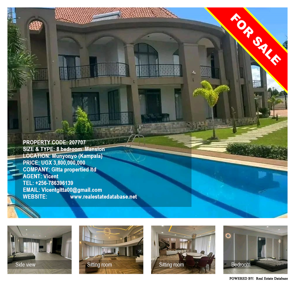8 bedroom Mansion  for sale in Munyonyo Kampala Uganda, code: 207707