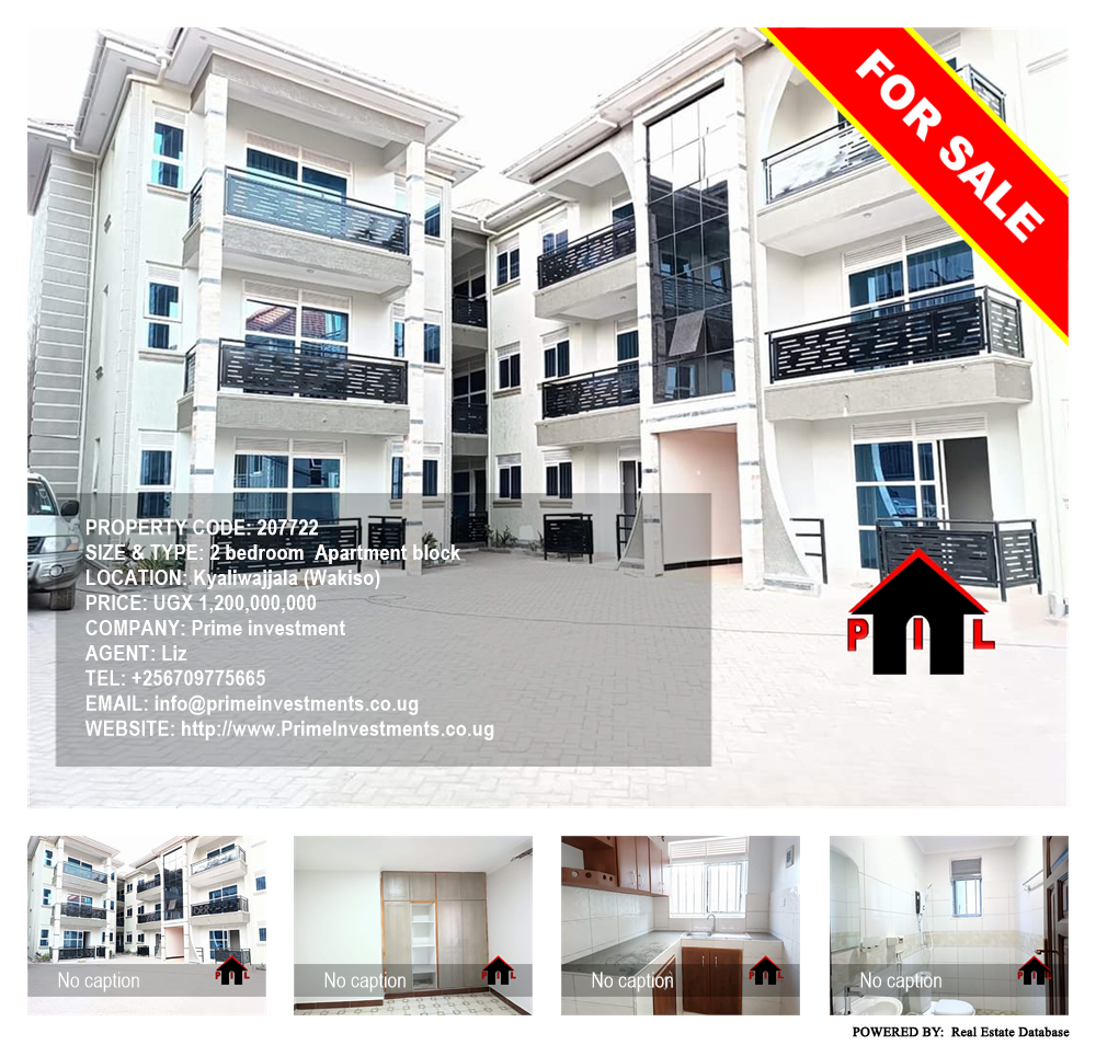 2 bedroom Apartment block  for sale in Kyaliwajjala Wakiso Uganda, code: 207722