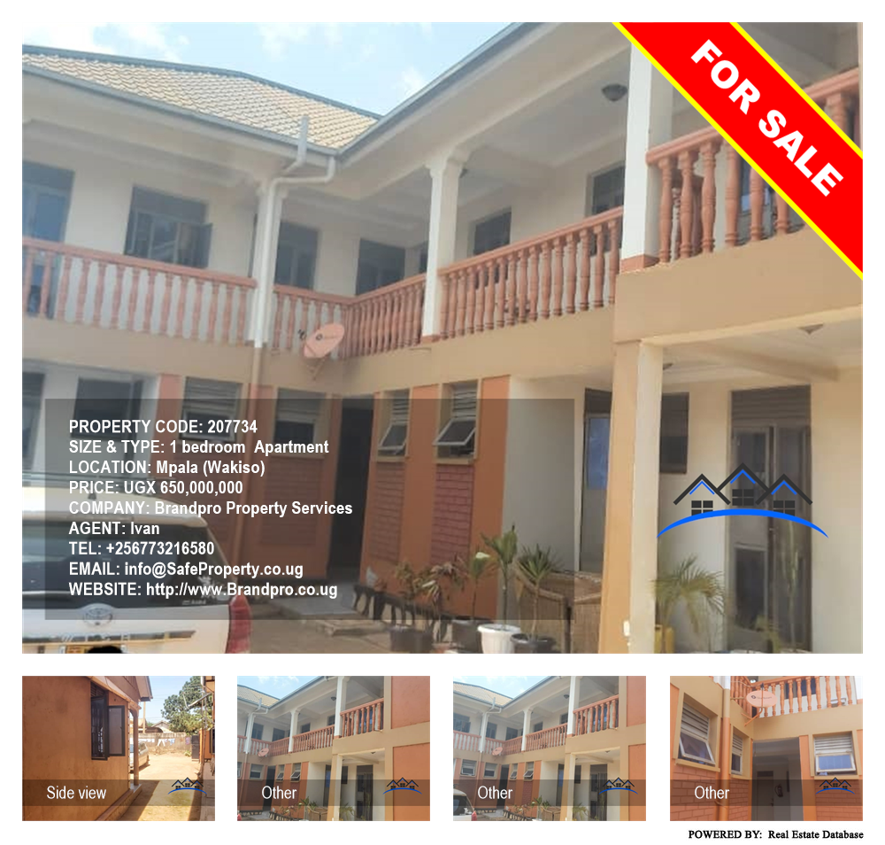 1 bedroom Apartment  for sale in Mpala Wakiso Uganda, code: 207734