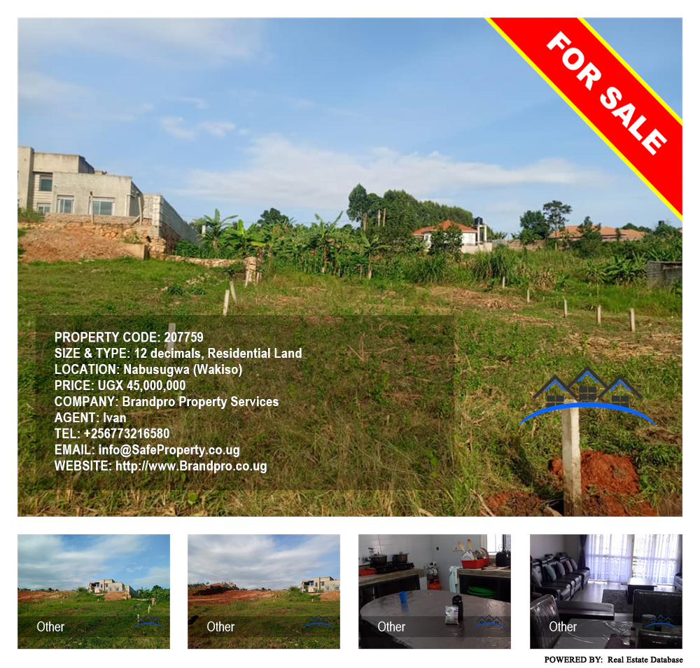 Residential Land  for sale in Nabusugwa Wakiso Uganda, code: 207759