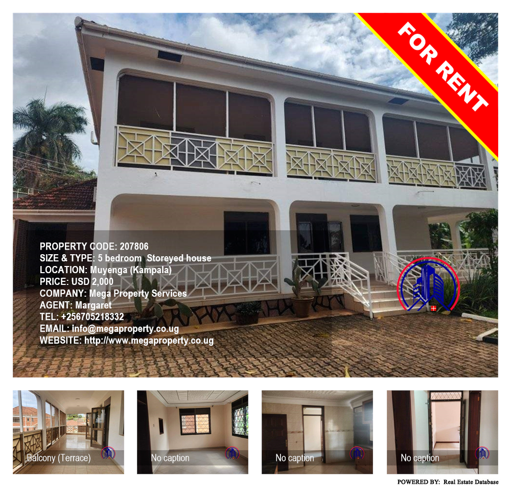 5 bedroom Storeyed house  for rent in Muyenga Kampala Uganda, code: 207806