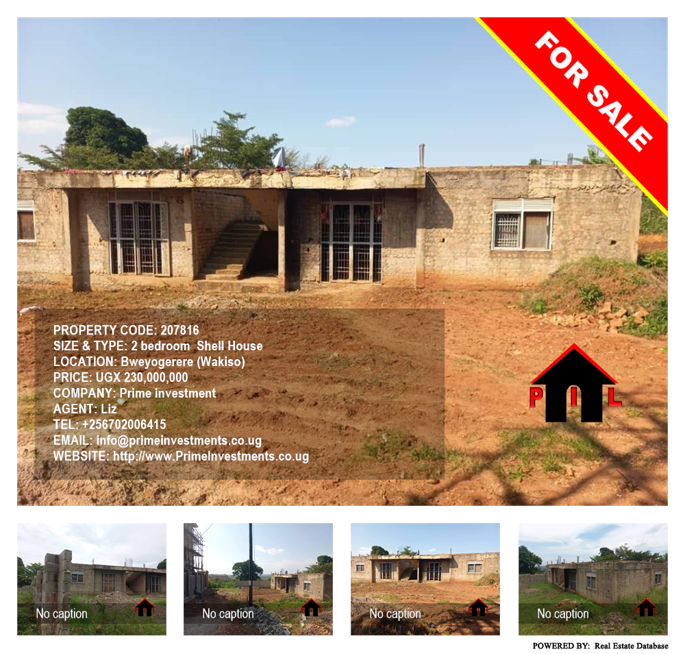 2 bedroom Shell House  for sale in Bweyogerere Wakiso Uganda, code: 207816