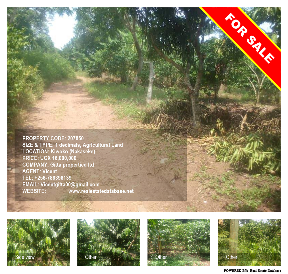 Agricultural Land  for sale in Kiwoko Nakaseke Uganda, code: 207850