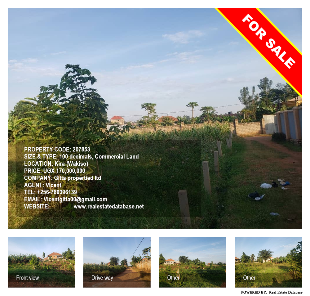 Commercial Land  for sale in Kira Wakiso Uganda, code: 207853