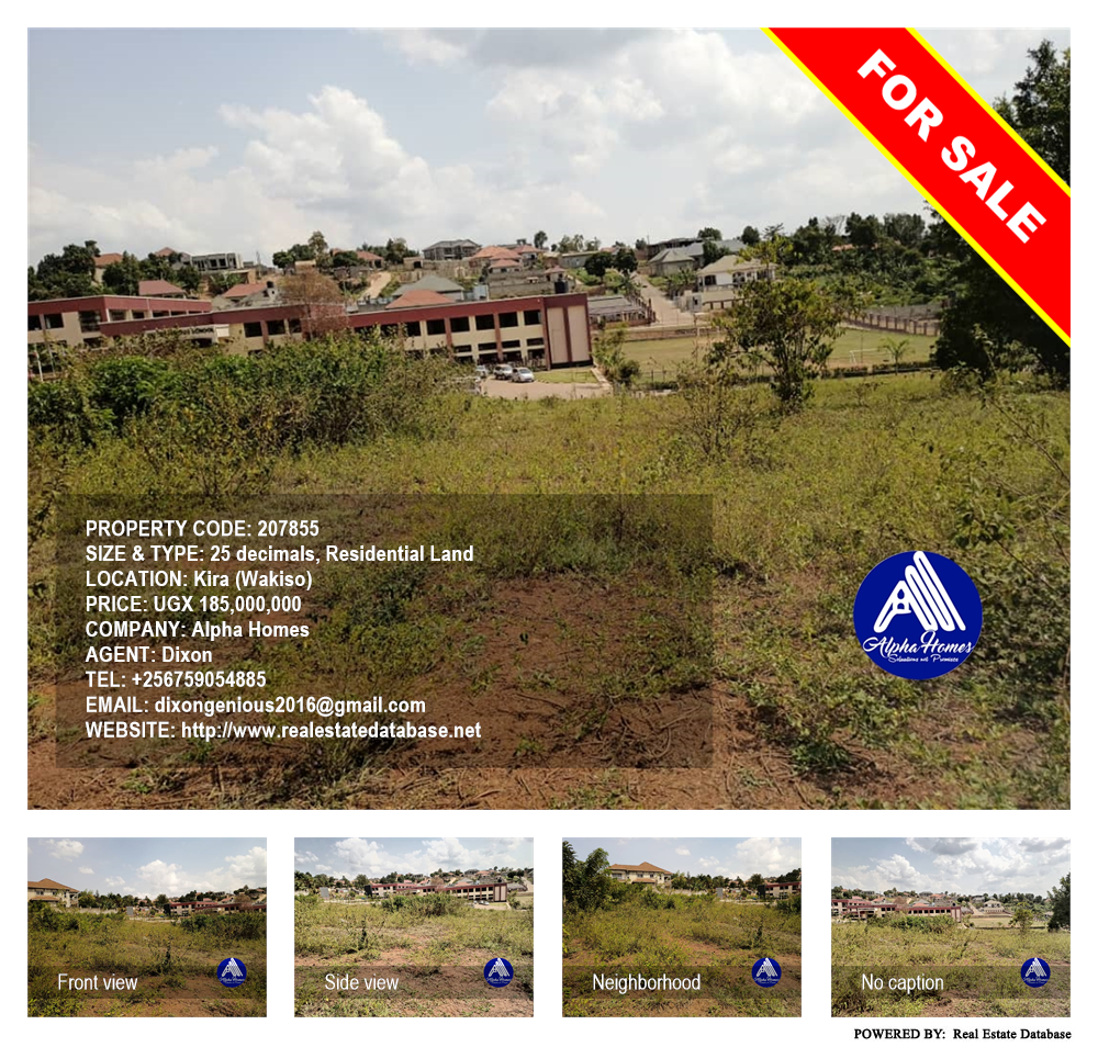 Residential Land  for sale in Kira Wakiso Uganda, code: 207855