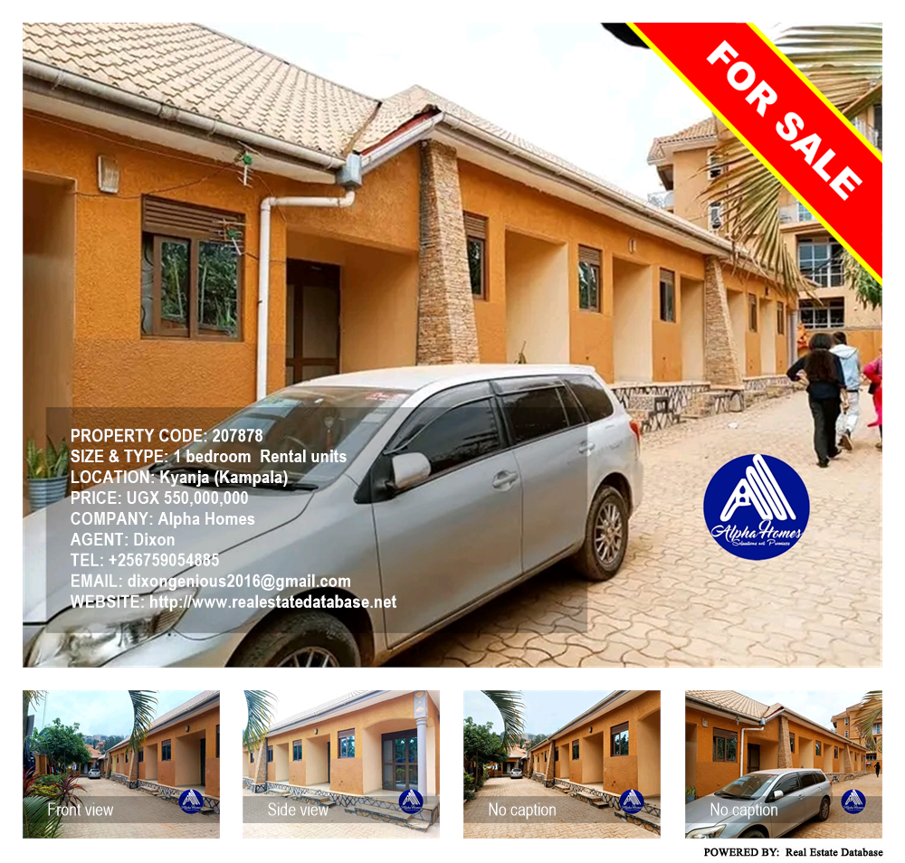 1 bedroom Rental units  for sale in Kyanja Kampala Uganda, code: 207878