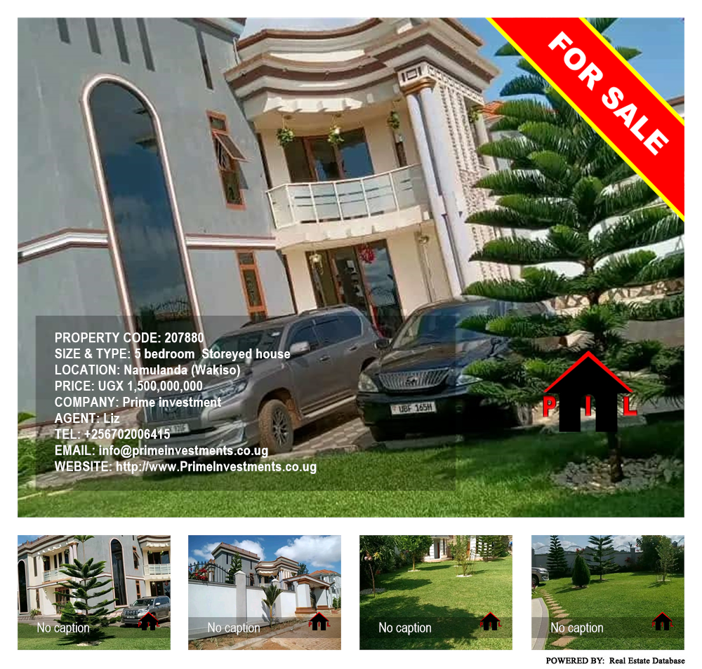 5 bedroom Storeyed house  for sale in Namulanda Wakiso Uganda, code: 207880