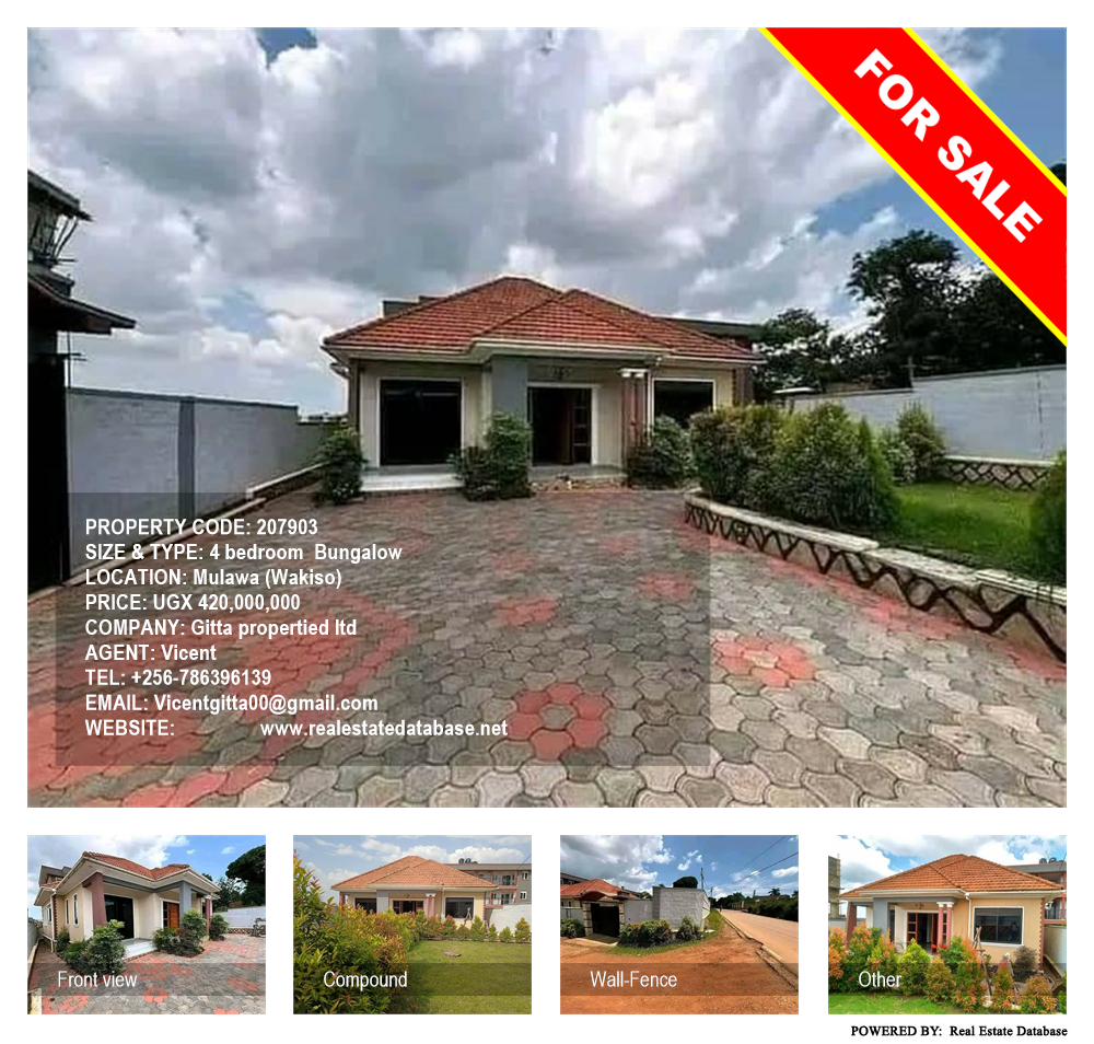 4 bedroom Bungalow  for sale in Mulawa Wakiso Uganda, code: 207903