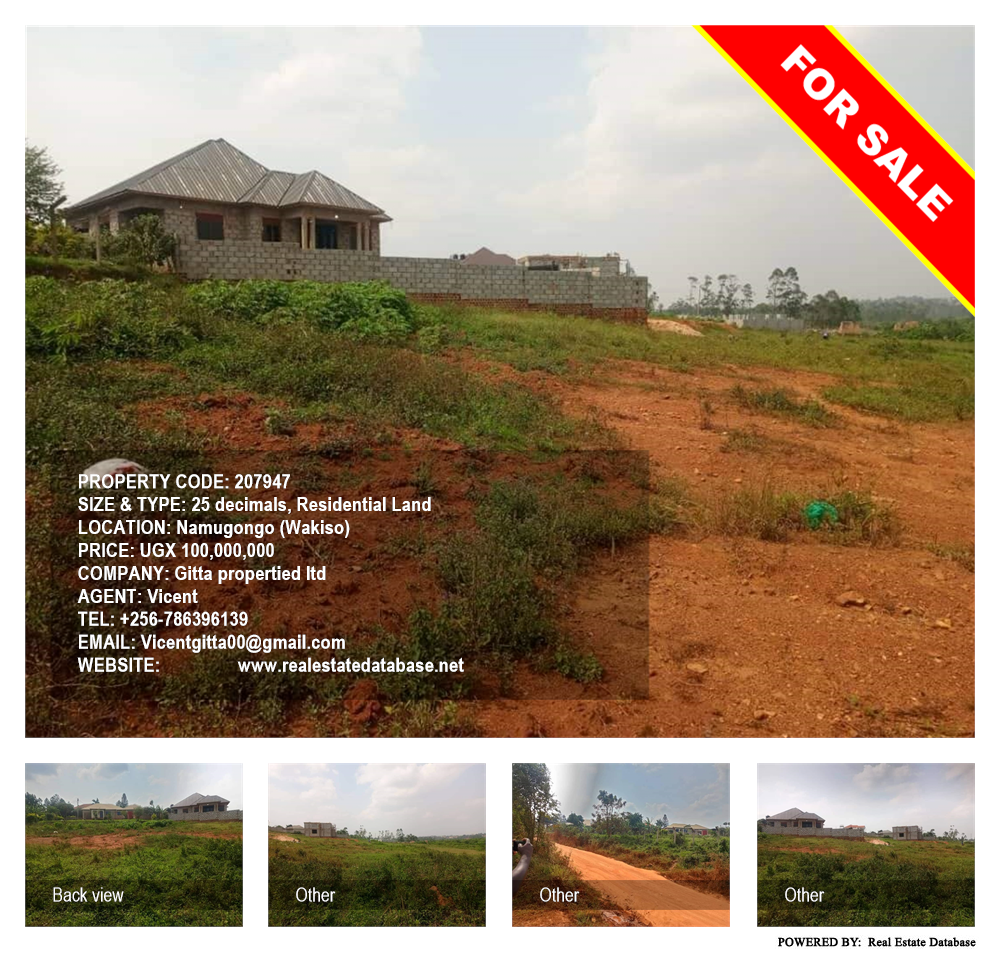 Residential Land  for sale in Namugongo Wakiso Uganda, code: 207947