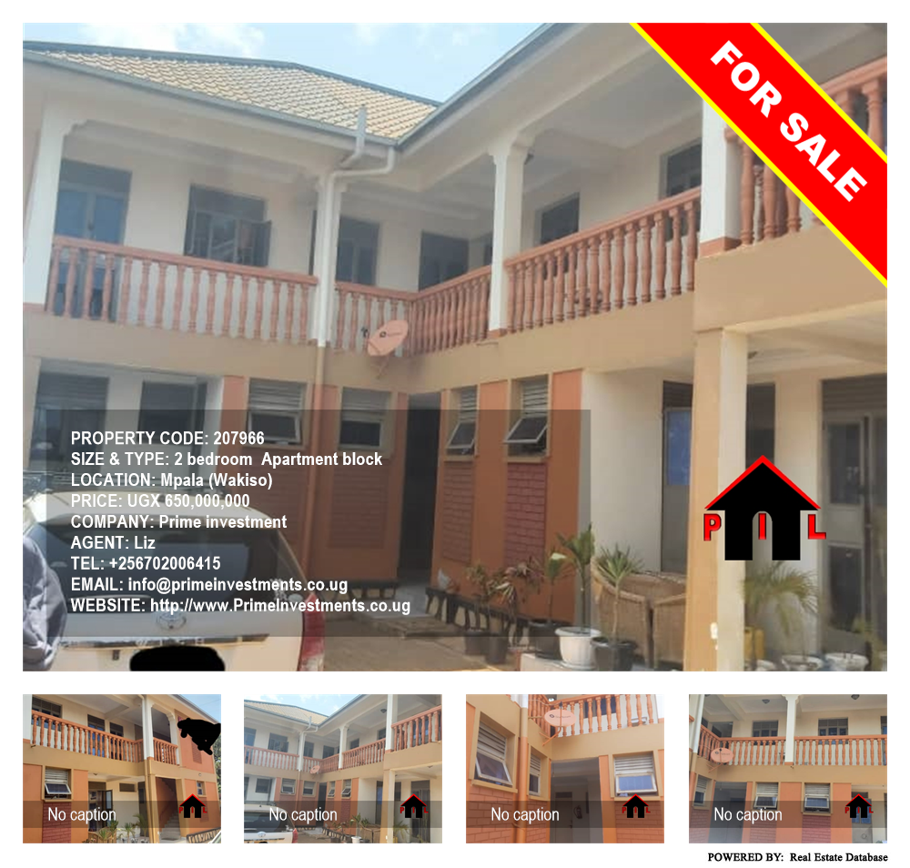 2 bedroom Apartment block  for sale in Mpala Wakiso Uganda, code: 207966