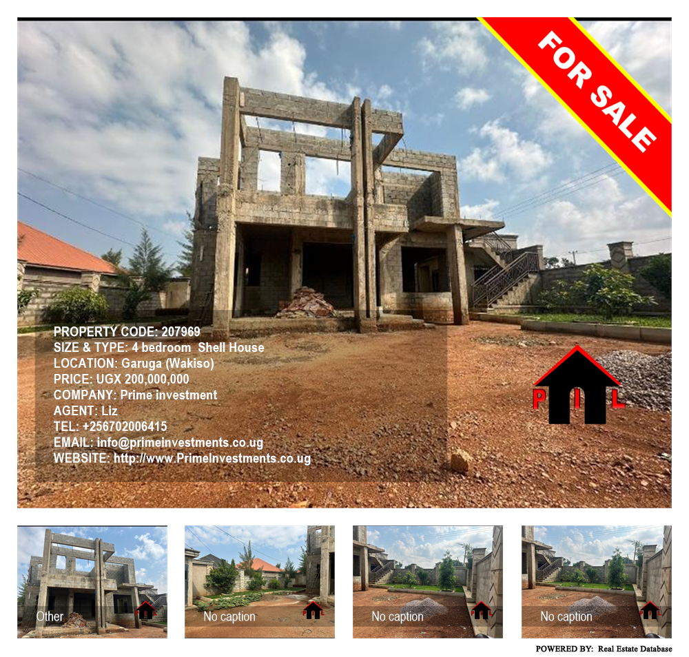 4 bedroom Shell House  for sale in Garuga Wakiso Uganda, code: 207969