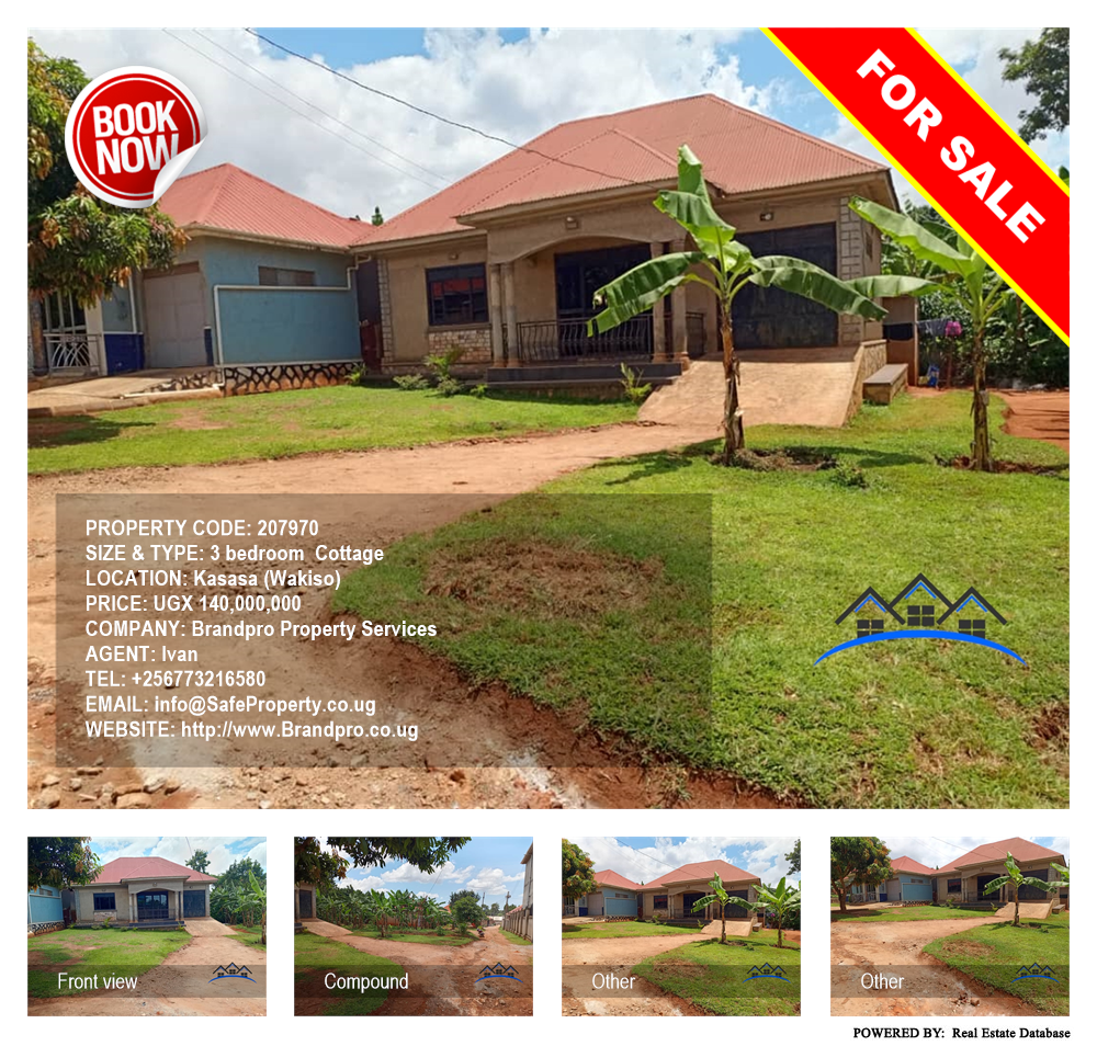 3 bedroom Cottage  for sale in Kasasa Wakiso Uganda, code: 207970