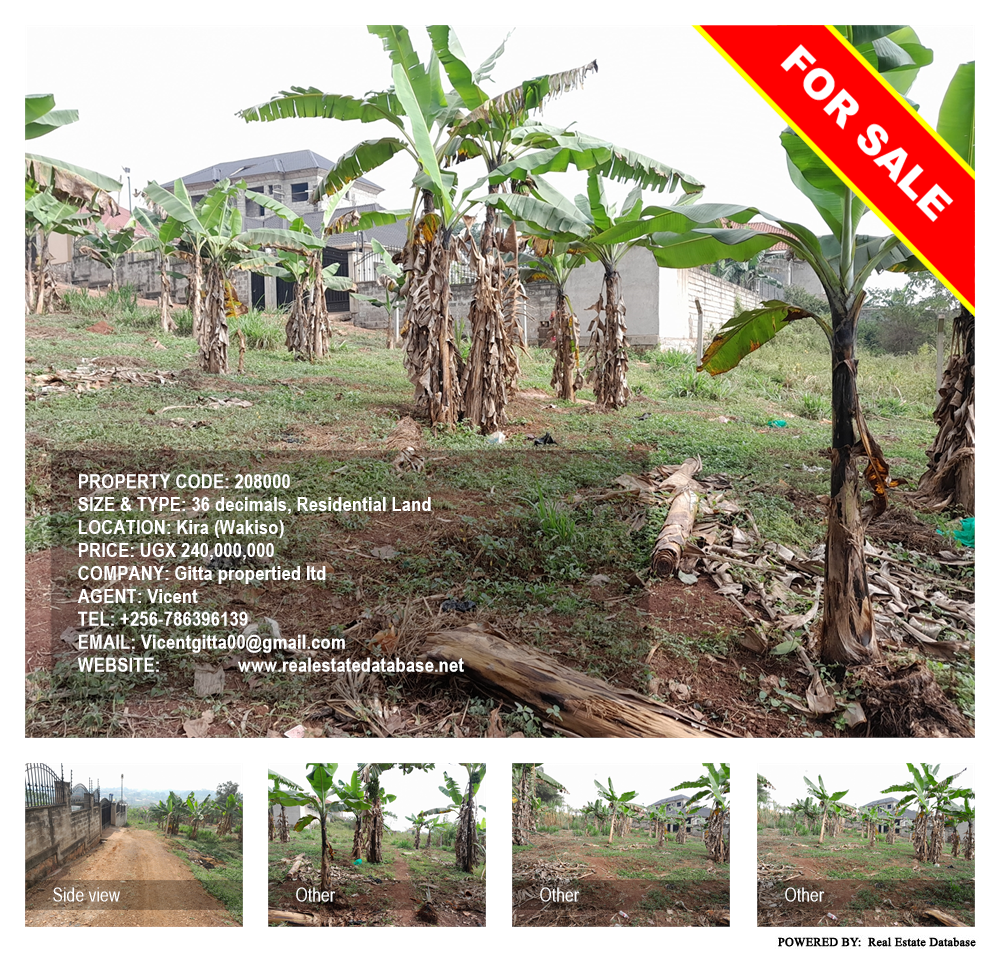 Residential Land  for sale in Kira Wakiso Uganda, code: 208000