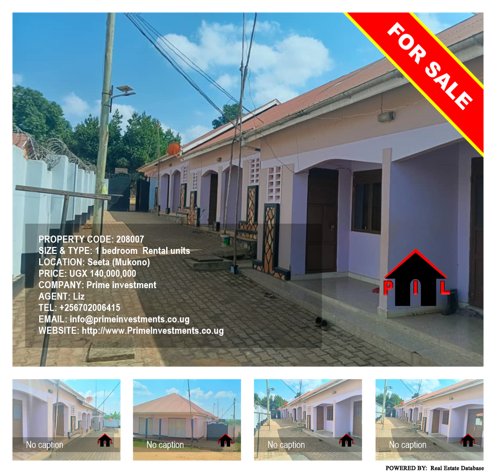 1 bedroom Rental units  for sale in Seeta Mukono Uganda, code: 208007