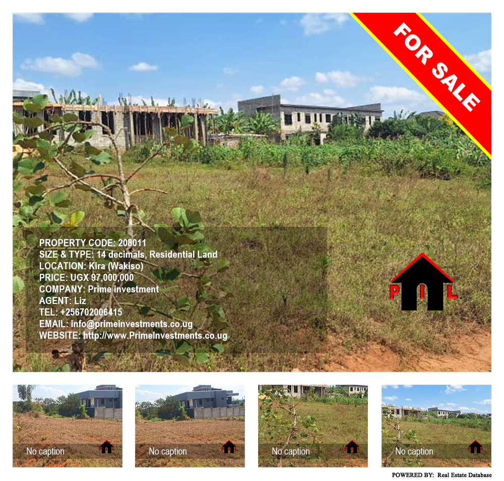 Residential Land  for sale in Kira Wakiso Uganda, code: 208011