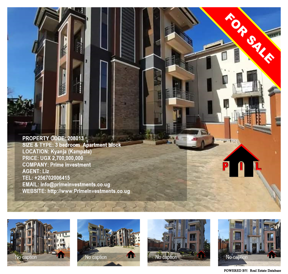 3 bedroom Apartment block  for sale in Kyanja Kampala Uganda, code: 208013