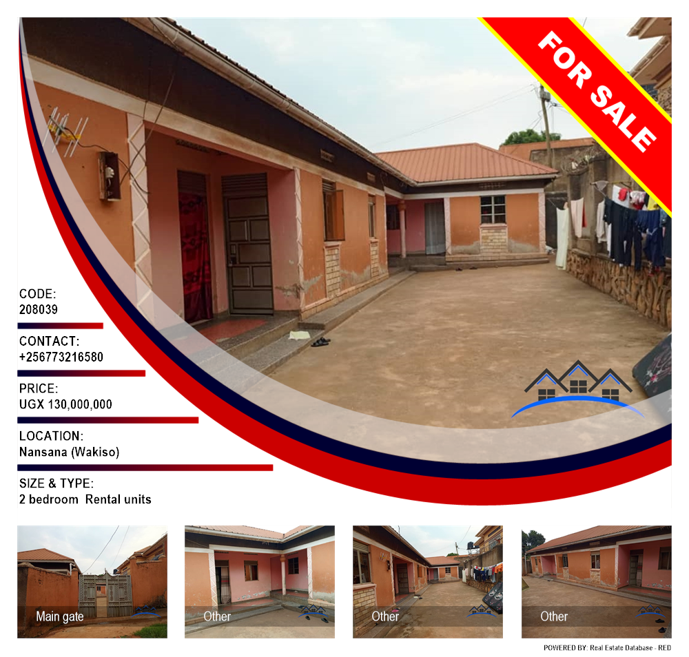 2 bedroom Rental units  for sale in Nansana Wakiso Uganda, code: 208039