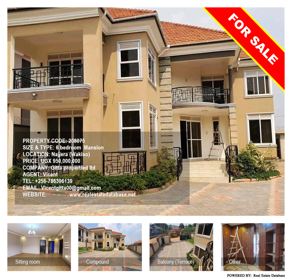 6 bedroom Mansion  for sale in Najjera Wakiso Uganda, code: 208075