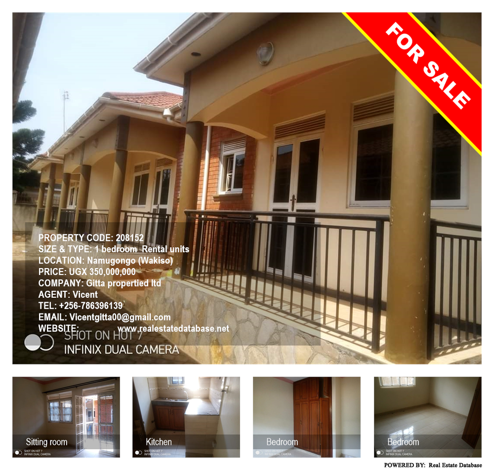 1 bedroom Rental units  for sale in Namugongo Wakiso Uganda, code: 208152