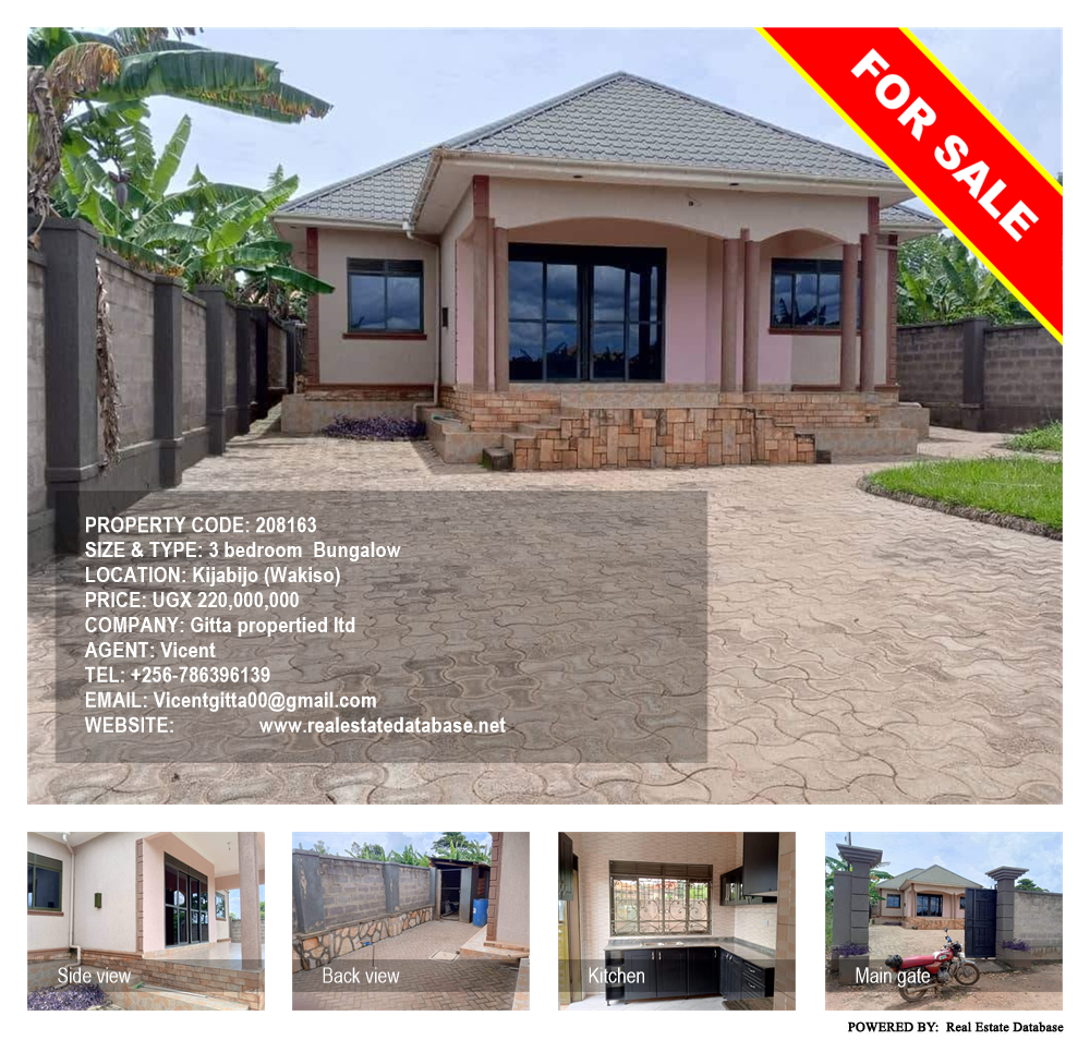 3 bedroom Bungalow  for sale in Kijabijo Wakiso Uganda, code: 208163