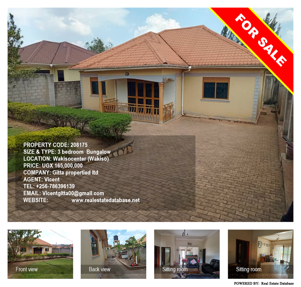 3 bedroom Bungalow  for sale in Wakisocenter Wakiso Uganda, code: 208175