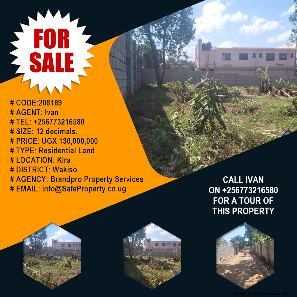 Residential Land  for sale in Kira Wakiso Uganda, code: 208189