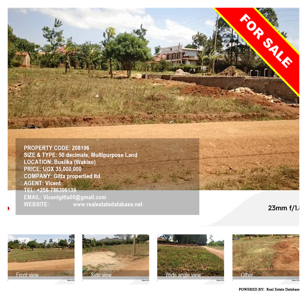 Multipurpose Land  for sale in Busiika Wakiso Uganda, code: 208196