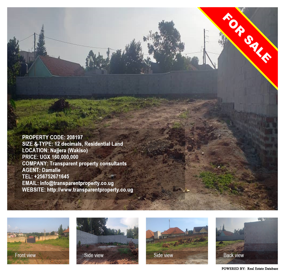 Residential Land  for sale in Najjera Wakiso Uganda, code: 208197