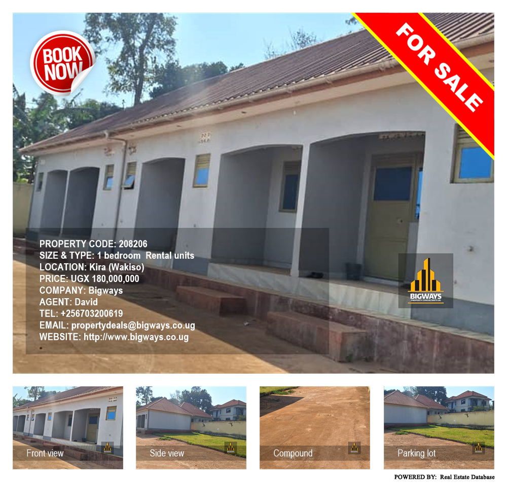 1 bedroom Rental units  for sale in Kira Wakiso Uganda, code: 208206