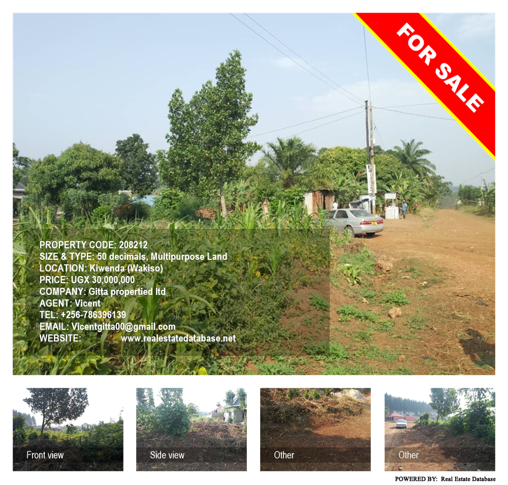 Multipurpose Land  for sale in Kiwenda Wakiso Uganda, code: 208212