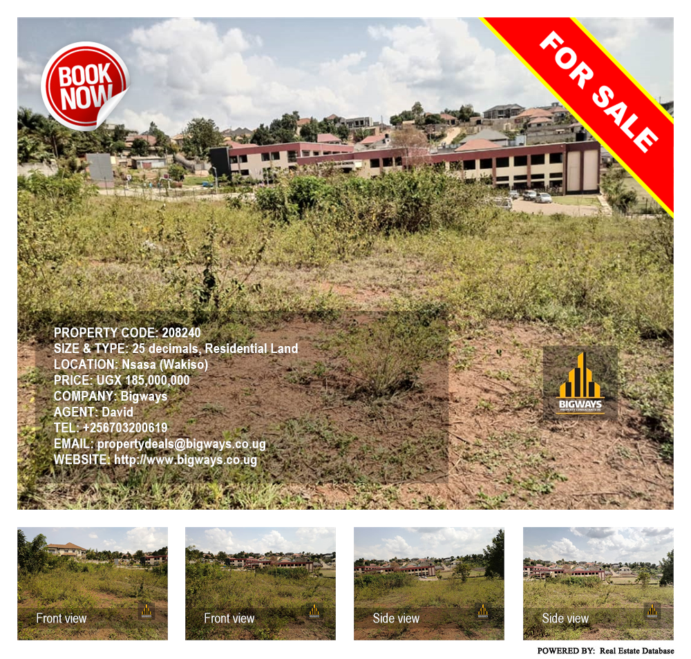 Residential Land  for sale in Nsasa Wakiso Uganda, code: 208240