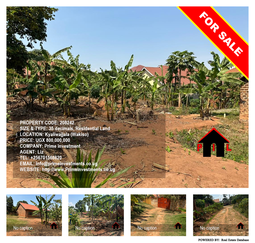 Residential Land  for sale in Kyaliwajjala Wakiso Uganda, code: 208242