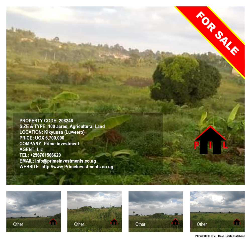 Agricultural Land  for sale in Kikyuusa Luweero Uganda, code: 208246