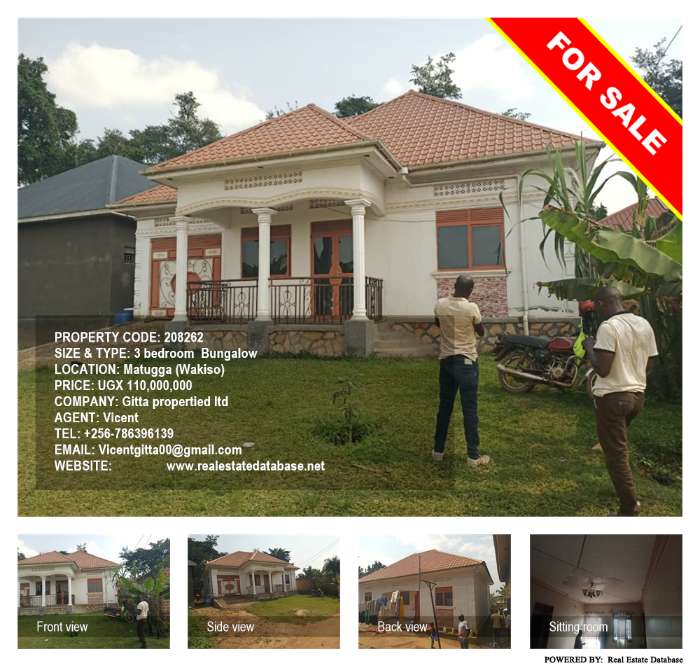 3 bedroom Bungalow  for sale in Matugga Wakiso Uganda, code: 208262