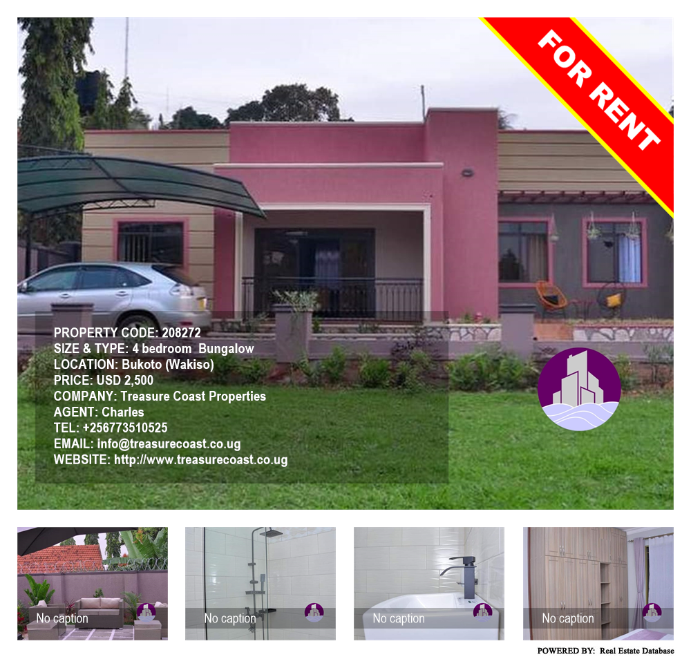 4 bedroom Bungalow  for rent in Bukoto Wakiso Uganda, code: 208272