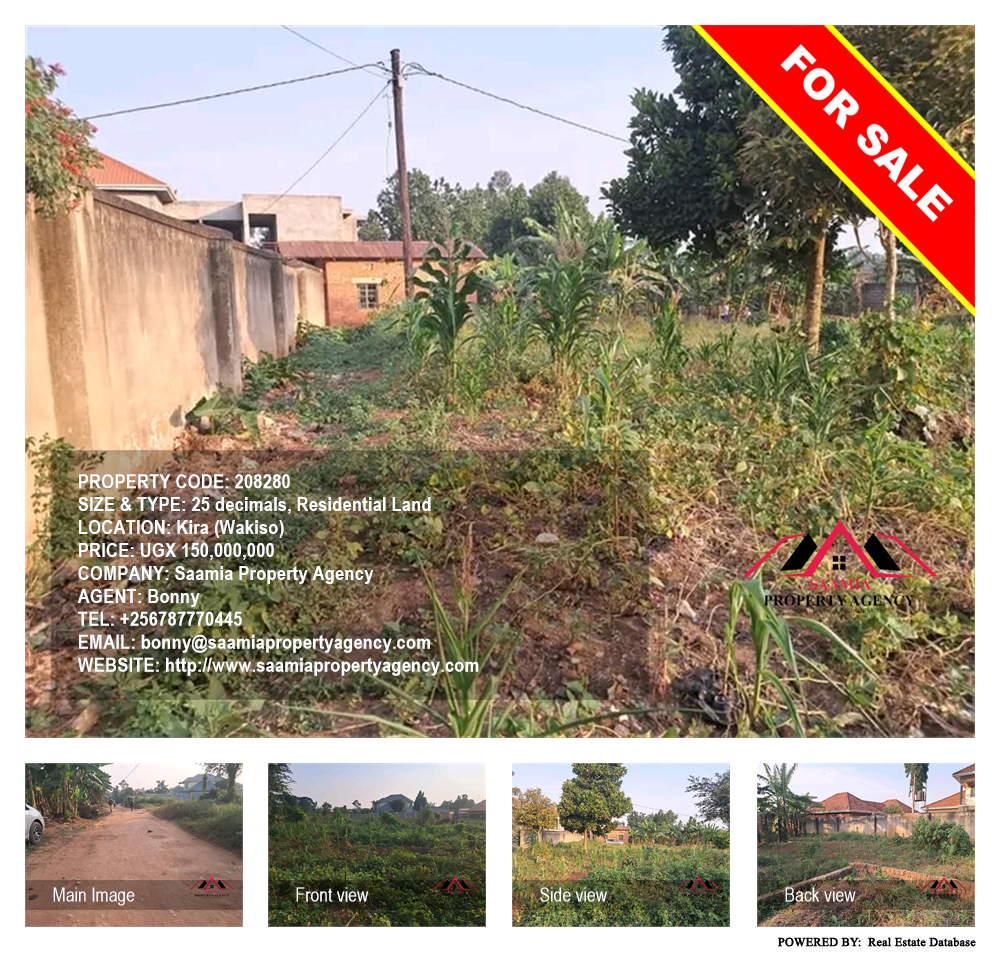 Residential Land  for sale in Kira Wakiso Uganda, code: 208280