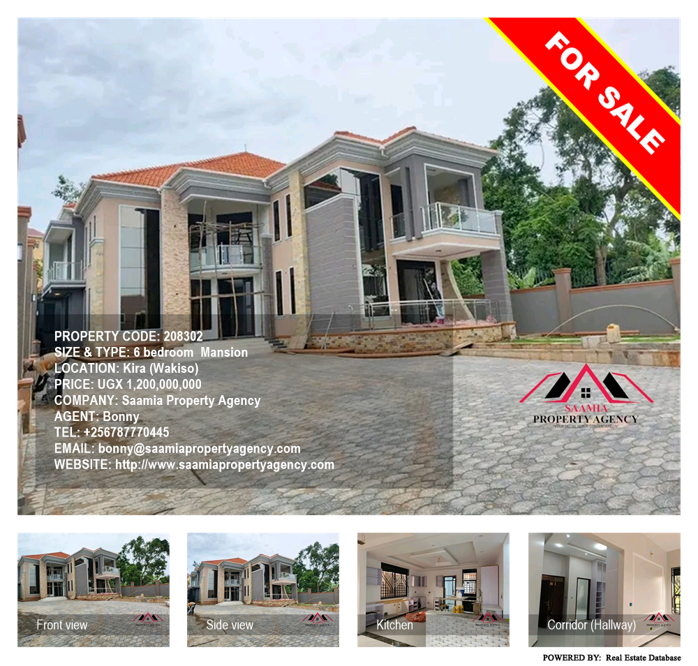 6 bedroom Mansion  for sale in Kira Wakiso Uganda, code: 208302