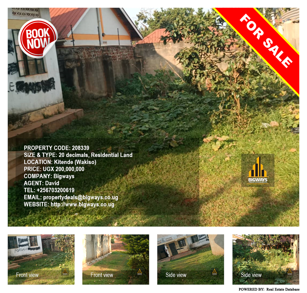 Residential Land  for sale in Kitende Wakiso Uganda, code: 208339