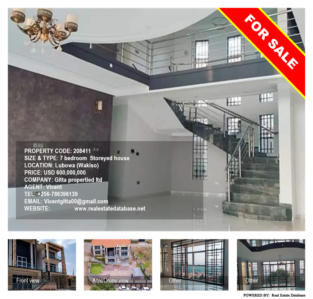 7 bedroom Storeyed house  for sale in Lubowa Wakiso Uganda, code: 208411