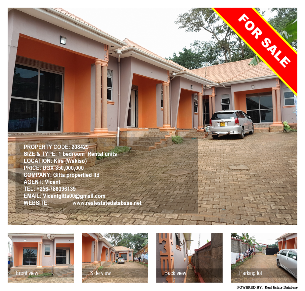 1 bedroom Rental units  for sale in Kira Wakiso Uganda, code: 208429