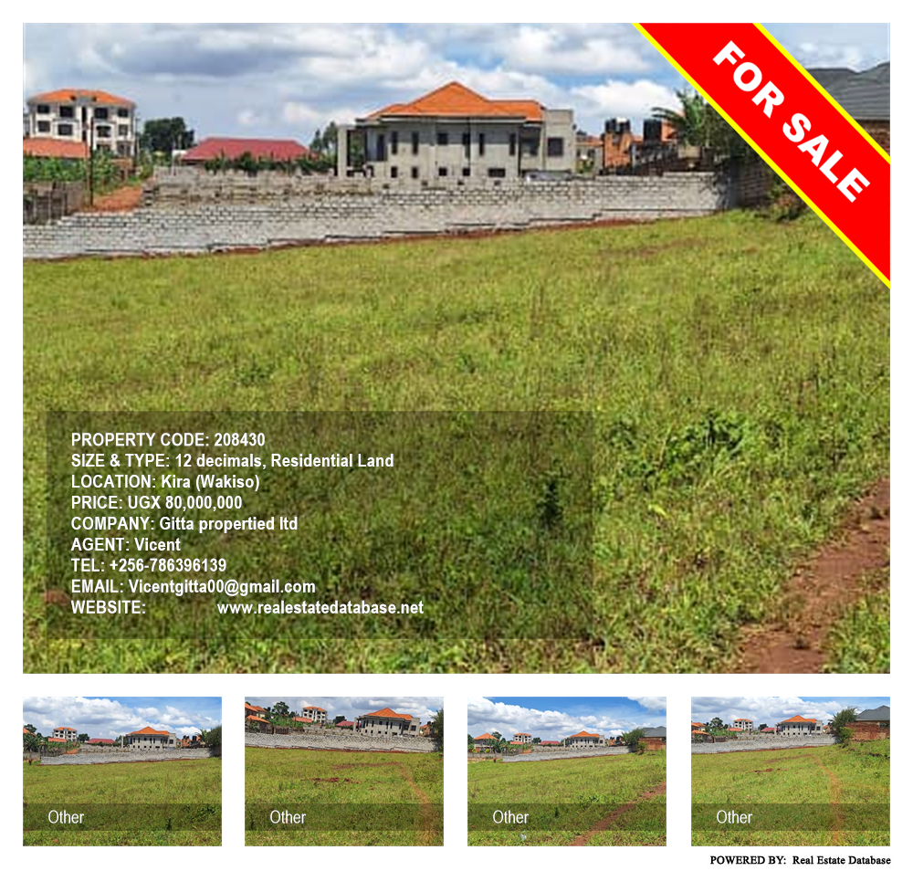 Residential Land  for sale in Kira Wakiso Uganda, code: 208430